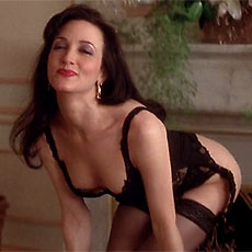 cheers star bebe neuwirth sexy hot in stockings and suspenders